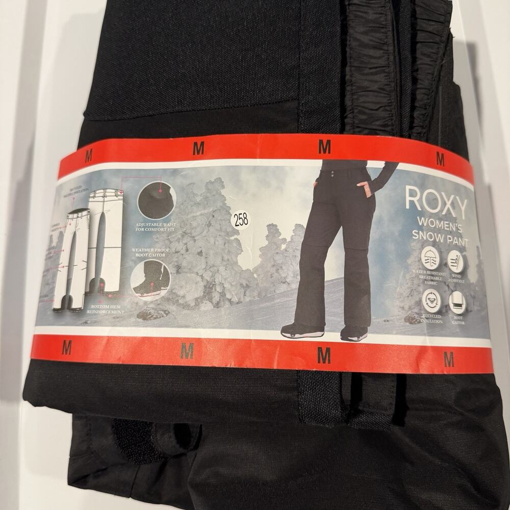 Roxy Snow Pant Womens Size Medium Black Brand New